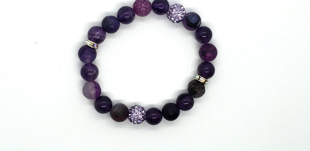 Purple Fire Agate bracelet